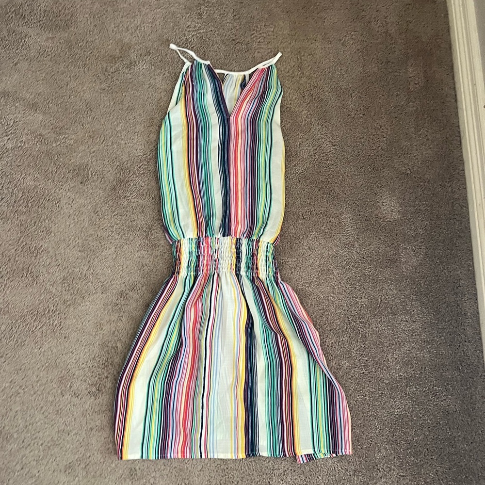 Short Spaghetti Strap Striped Dress